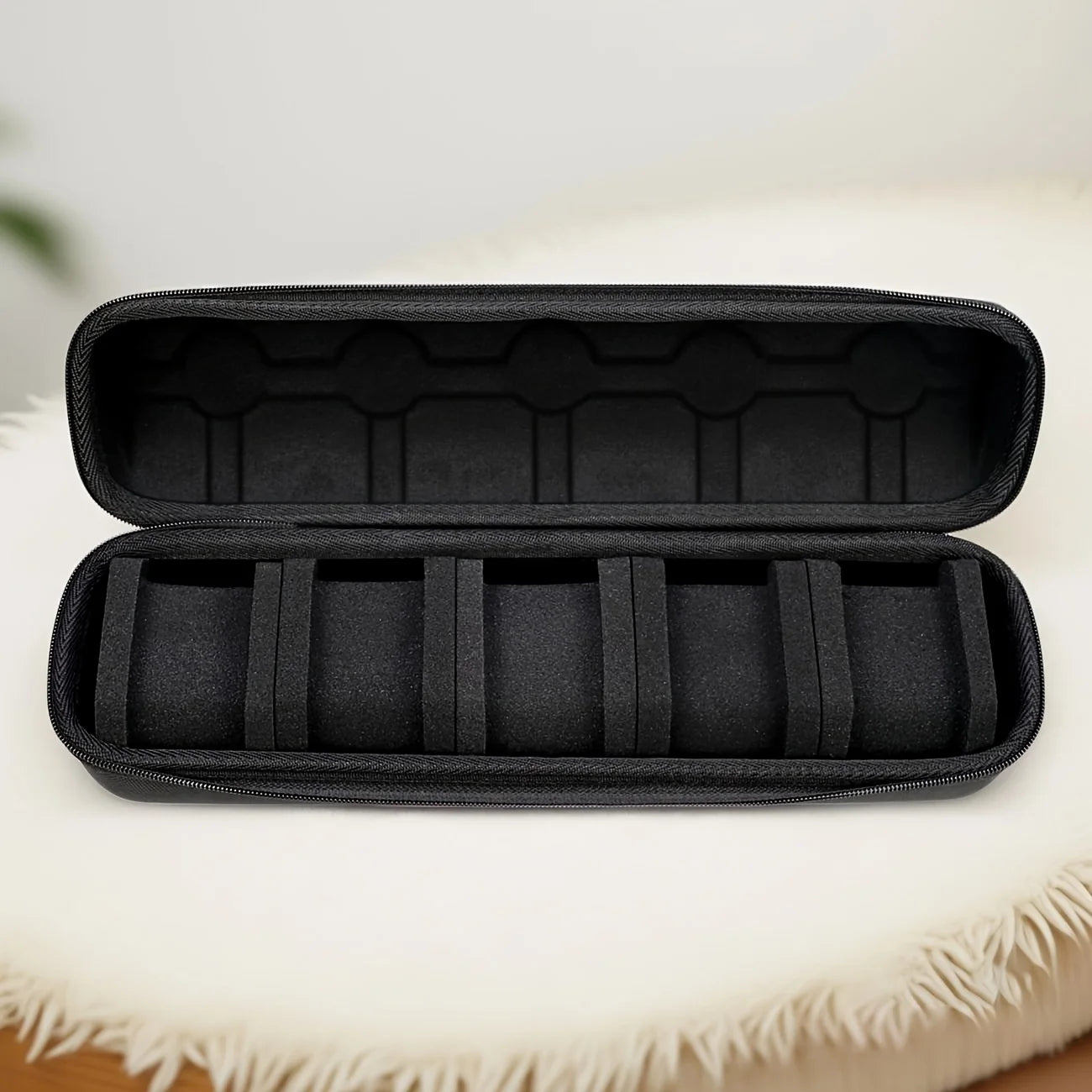 5-Slot Watch Travel Case – Premium Hard Shell Organizer with Soft Pillow Inserts, Smart Watch Storage & Gift-Ready Design
