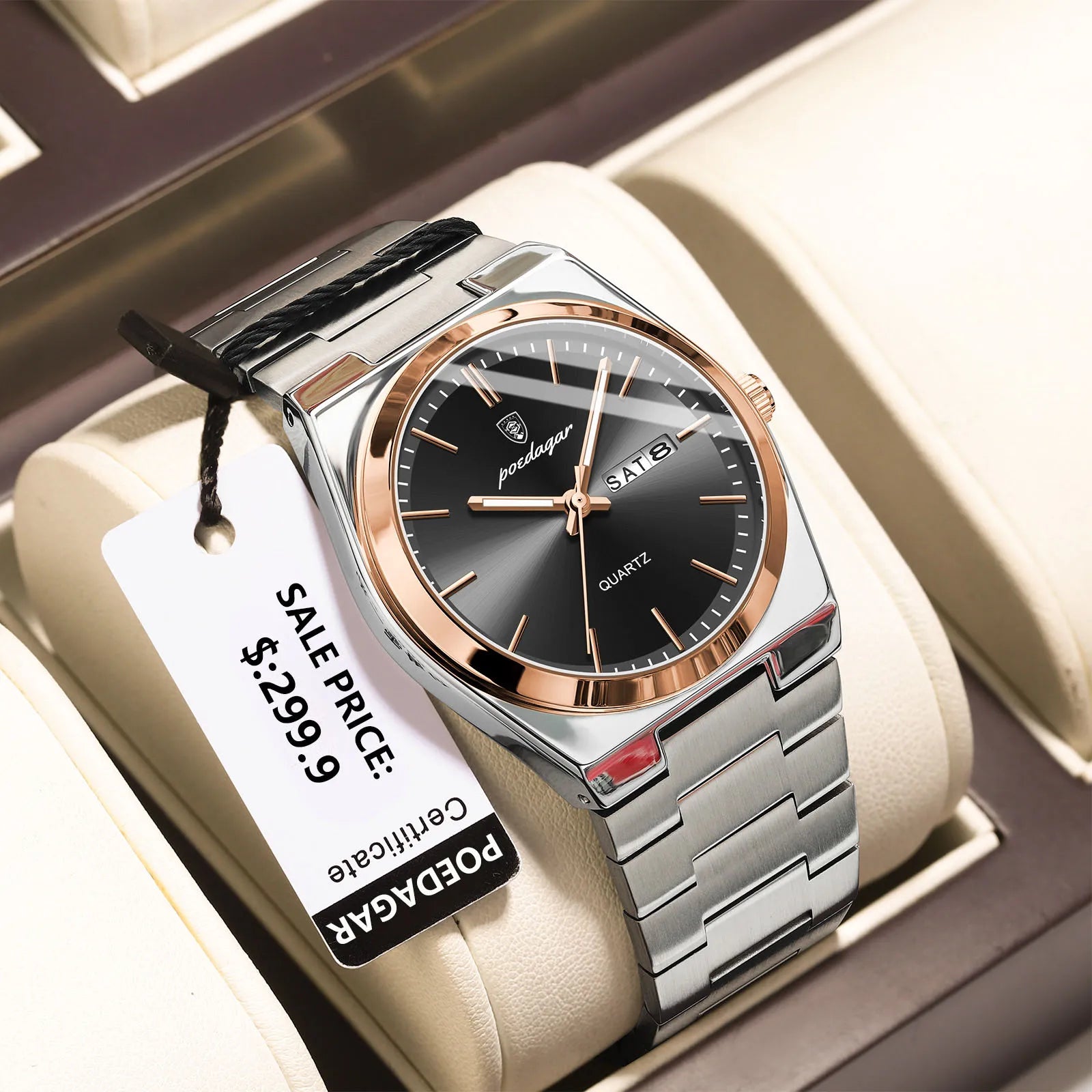 POEDAGAR Signature Luxury Watch – Classic Men’s Designer Timepiece