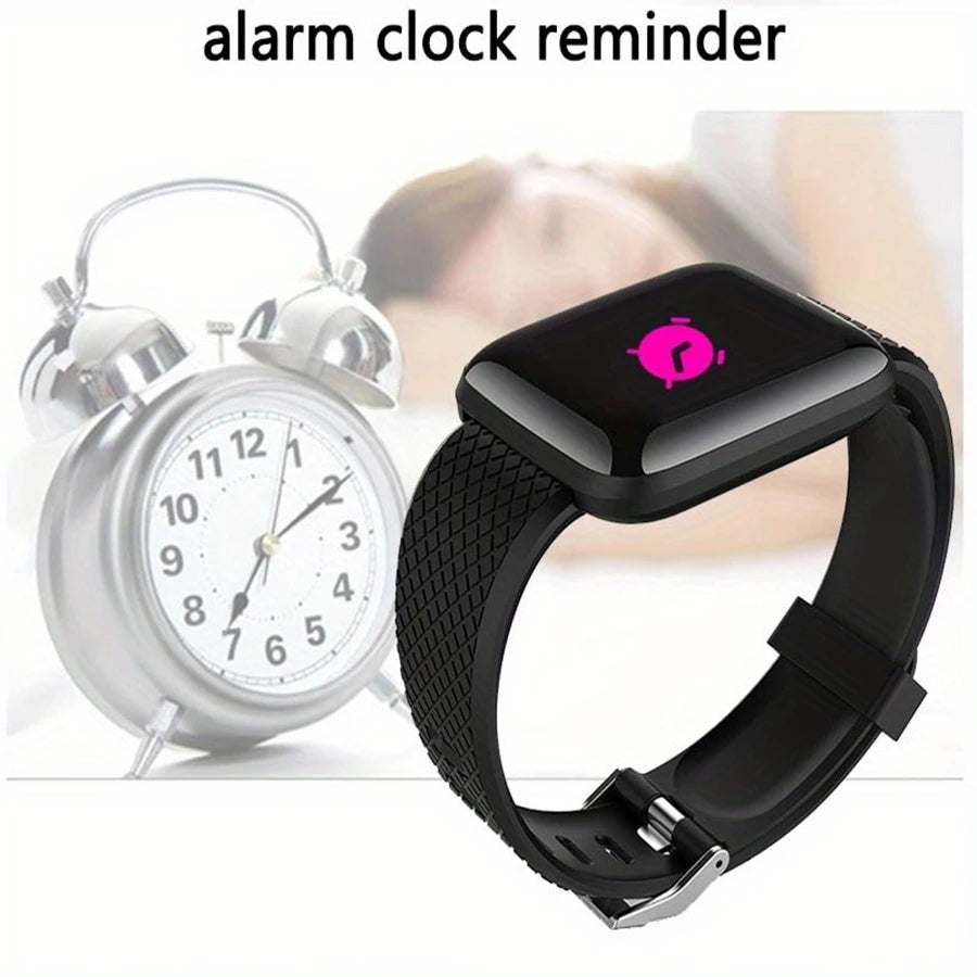 Smart Fitness Watch – Unisex Activity Tracker with Message Alerts for Android & iOS