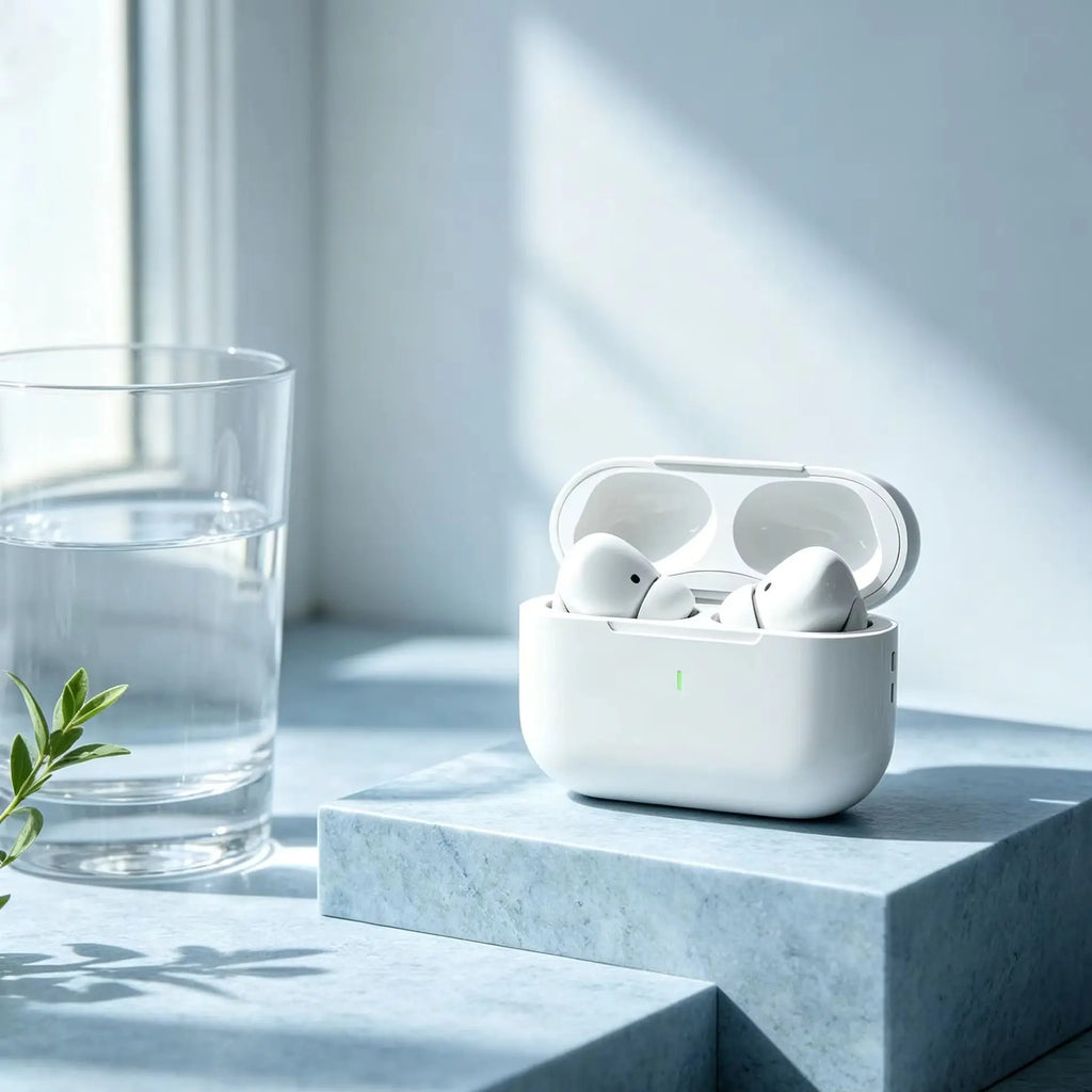 White Wireless Bluetooth Headphones – Sports & Workout Headset with Clear Calls