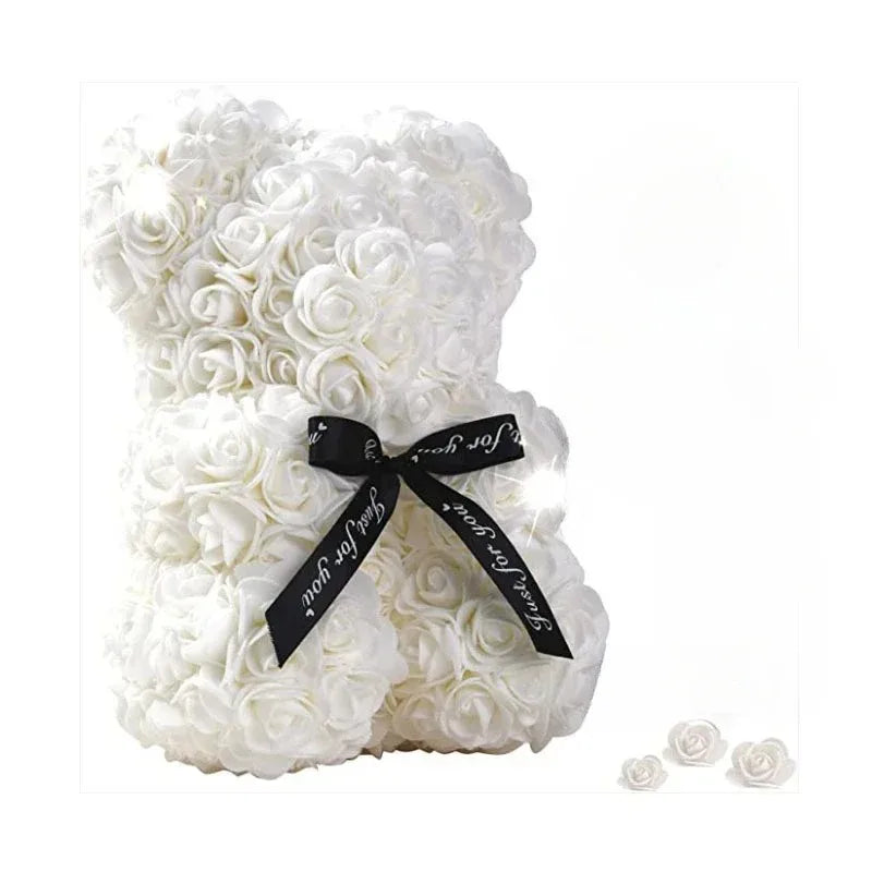 2026 Artificial Flower Eternal Rose Teddy Bear for 520 Mom Mother's Day Birthday Valentine's Day Anniversary Gifts & Decorations