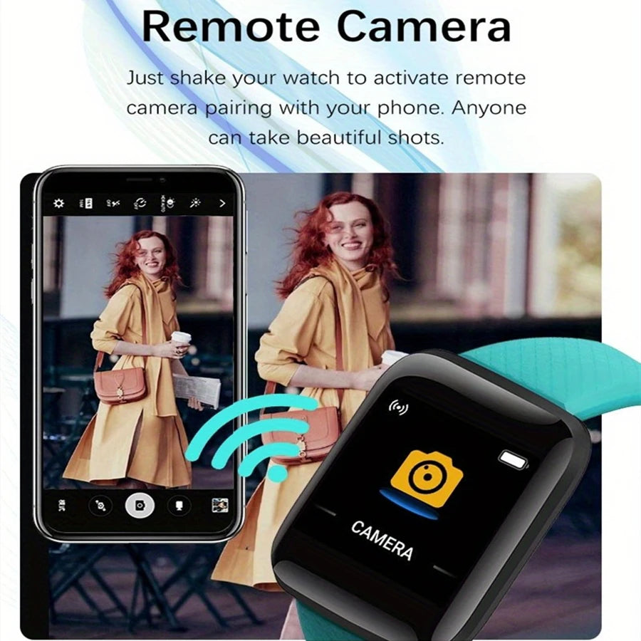 Smart Fitness Watch – Unisex Activity Tracker with Message Alerts for Android & iOS