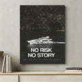 No Risk, No Reward – Inspirational Wall Art | Modern Motivational Quote Canvas